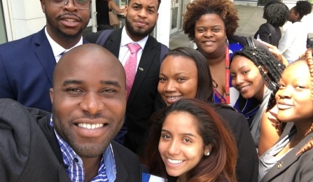 Group of LSAMP students after attending a workshop. 