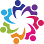 Rainbow icon depicting a diverse team. 