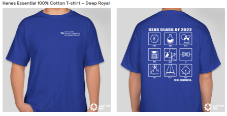 Zoom image: The winning T-shirt design from the Class of 2022 T-shirt Competition. 