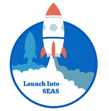 Icon of rocket launching. 