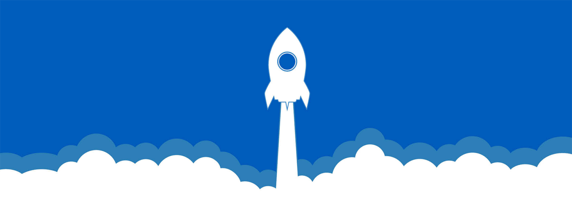 Vector graphic of rocket launching. 