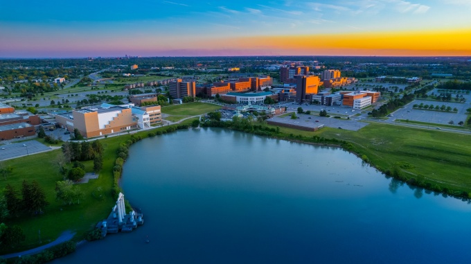 Aerial view of UB North Campus. 