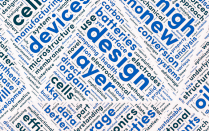 MDI word cloud in the shape of an icosahedron. 