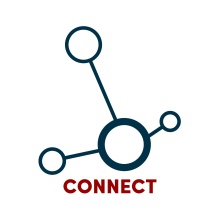 graphic representative of a network with the word connect. 