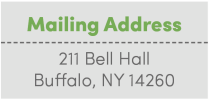 Mailing Address: 211 Bell Hall, Buffalo NY 14260. 